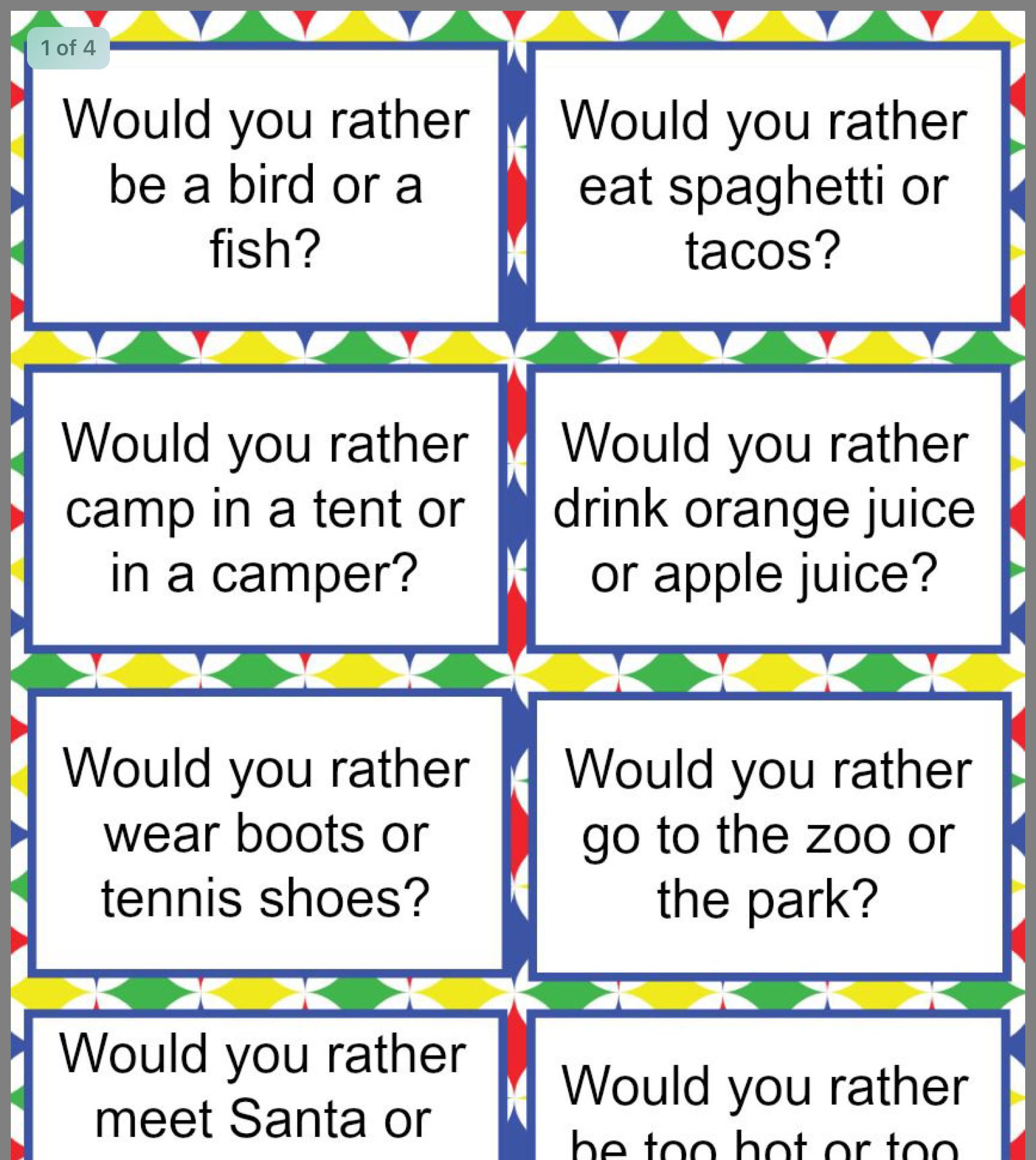 would you rather questions for kids